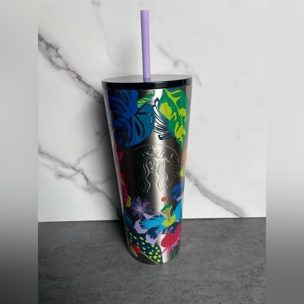 Starbucks Summer 2023 Immersive Floral Stainless Steel Venti Tumbler- NWT - Picture 3 of 5